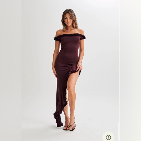 Meshki Arielle Off The Shoulder Dress in Plum NWT - Picture 11 of 11